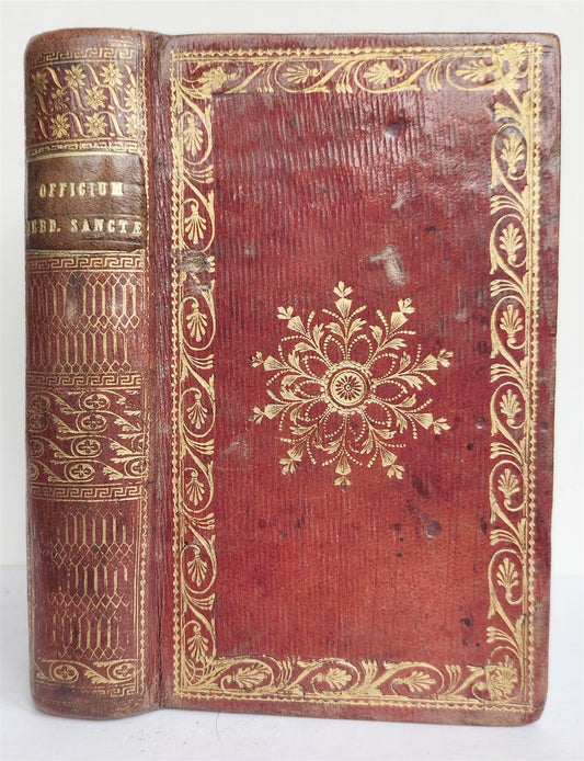 1741 OFFICIUM HEBDOMADAE SANCTAE antique DECORATIVE BINDING Holy Week Office