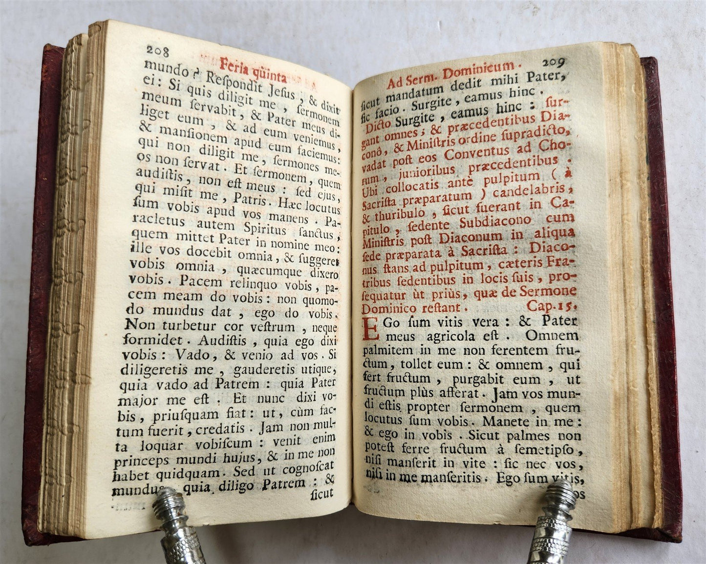1741 OFFICIUM HEBDOMADAE SANCTAE antique DECORATIVE BINDING Holy Week Office