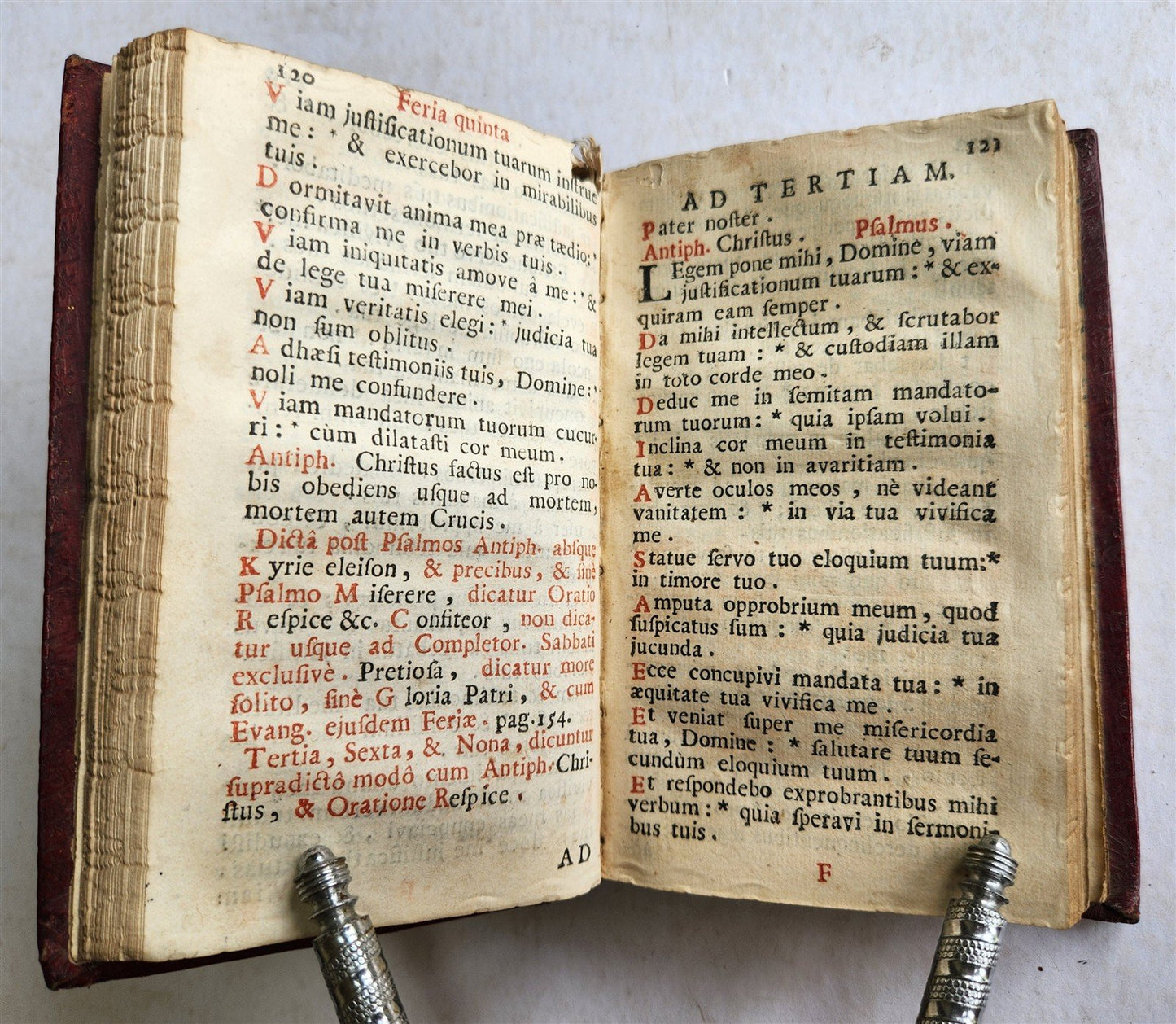 1741 OFFICIUM HEBDOMADAE SANCTAE antique DECORATIVE BINDING Holy Week Office
