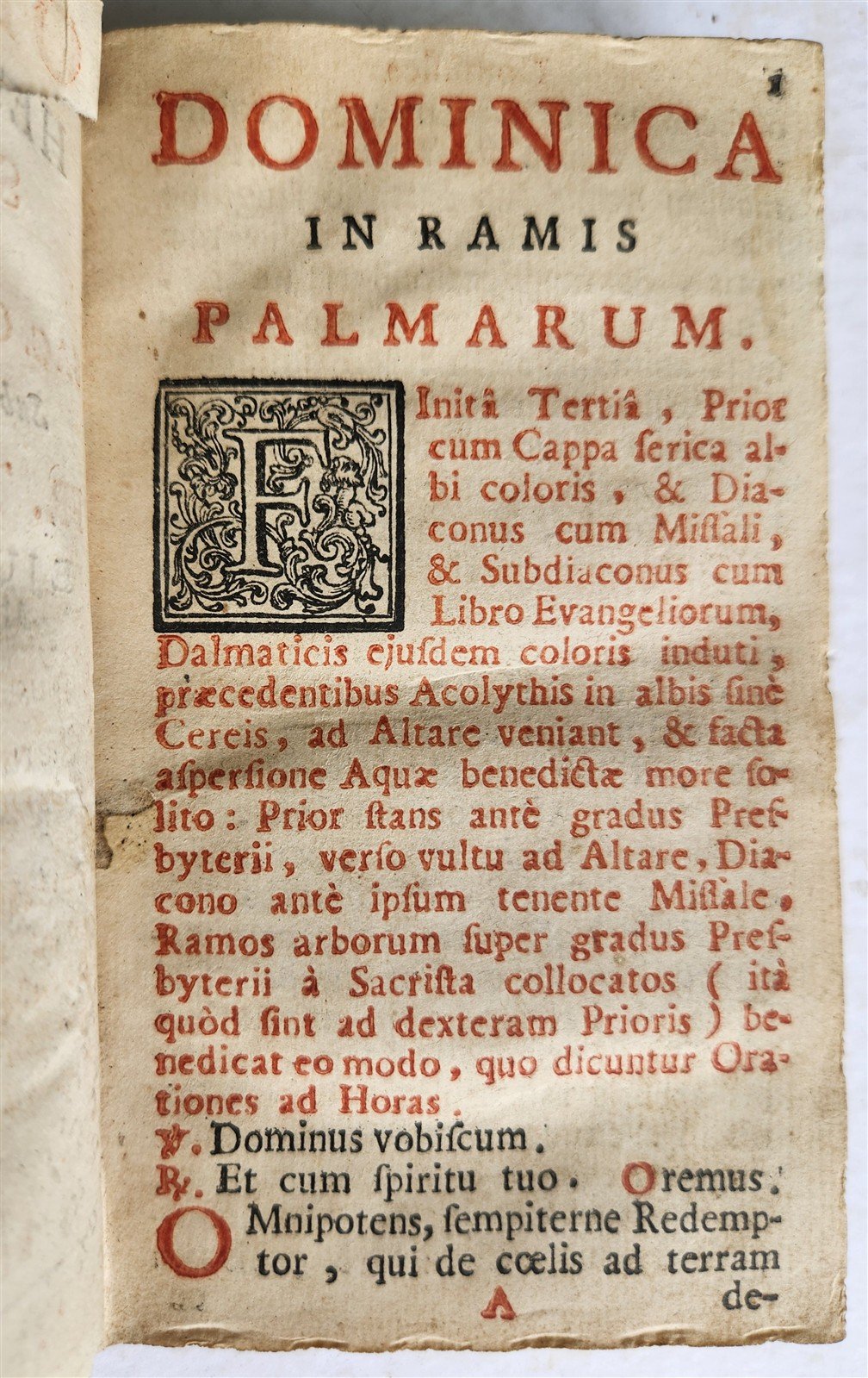 1741 OFFICIUM HEBDOMADAE SANCTAE antique DECORATIVE BINDING Holy Week Office