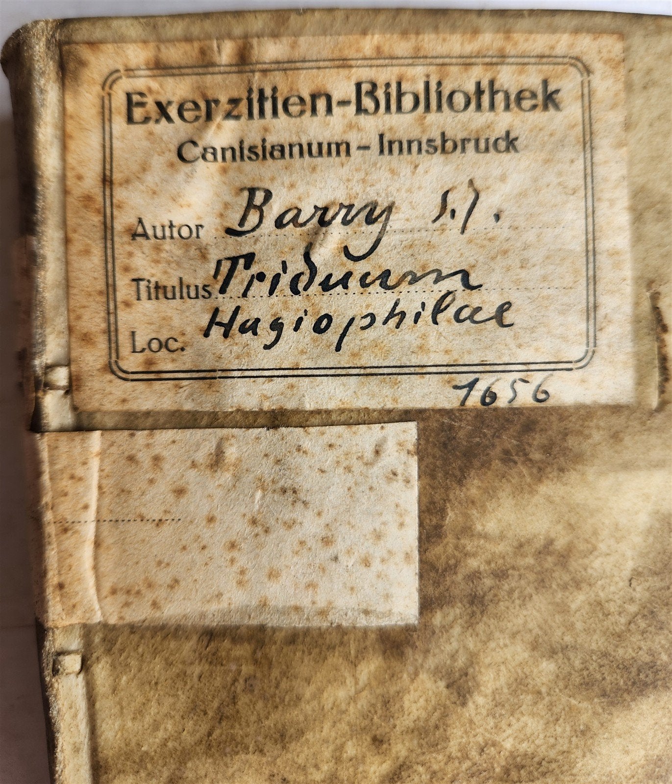 1647 TRIDUUM HAGIOPHILUM by Stephanus de Barry PRINTED in PRAGUE antique VELLUM