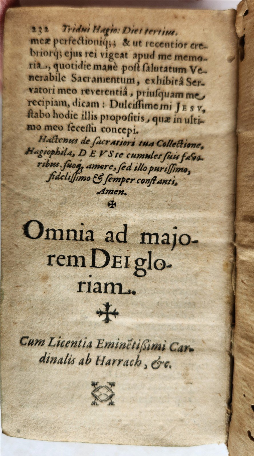 1647 TRIDUUM HAGIOPHILUM by Stephanus de Barry PRINTED in PRAGUE antique VELLUM