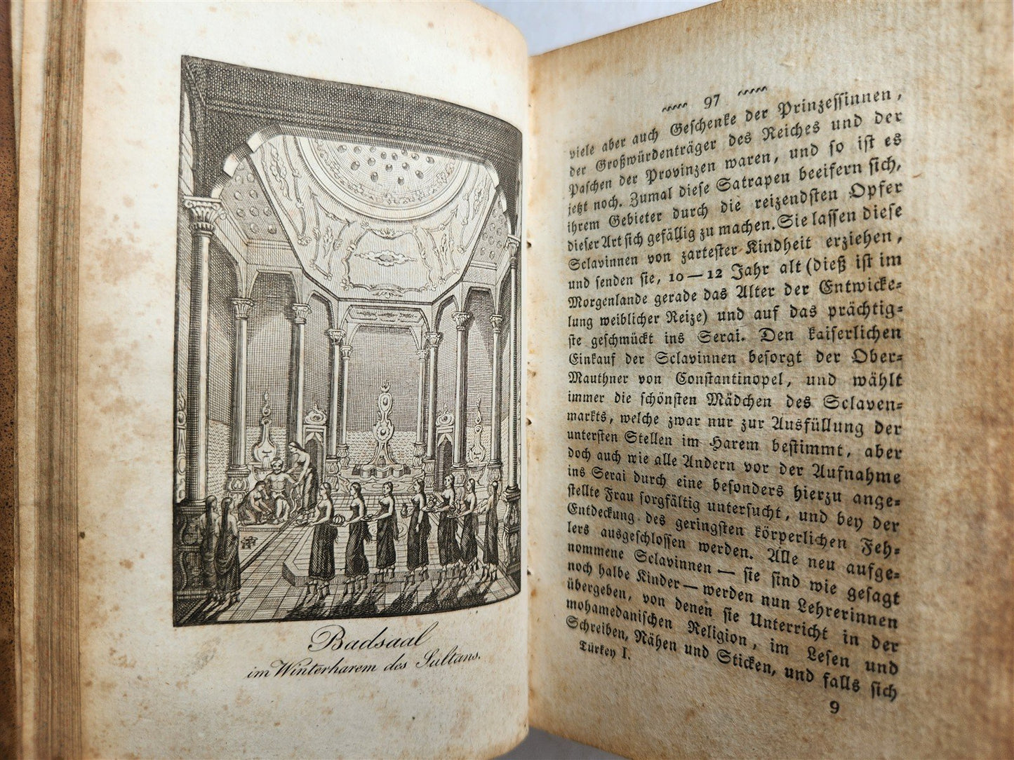 1828 CONSTANTINOPLE & TURKISH STATE antique ILLUSTRATED 2 volumes in German