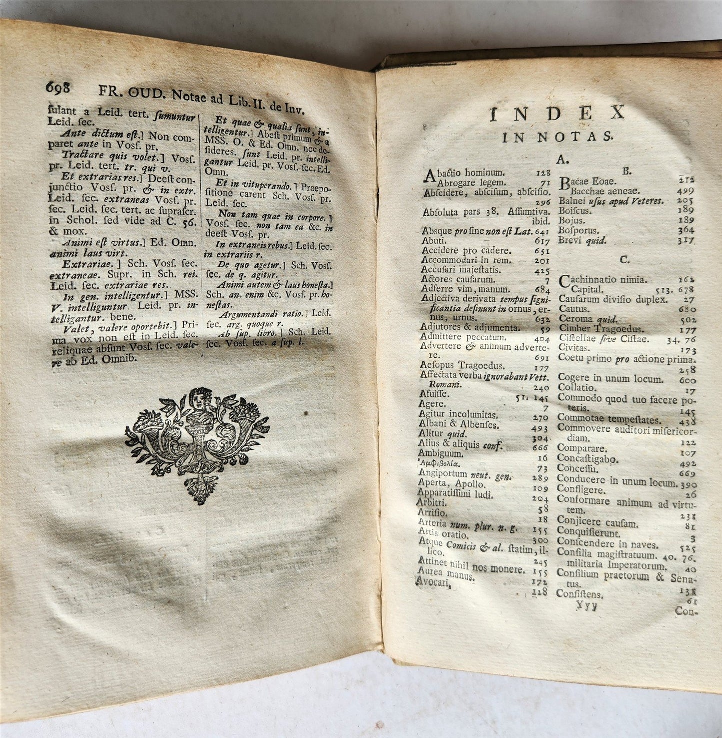 1761 CICERO Rhetoricorum ad Herennium DECORATIVE VELLUM BINDING antique