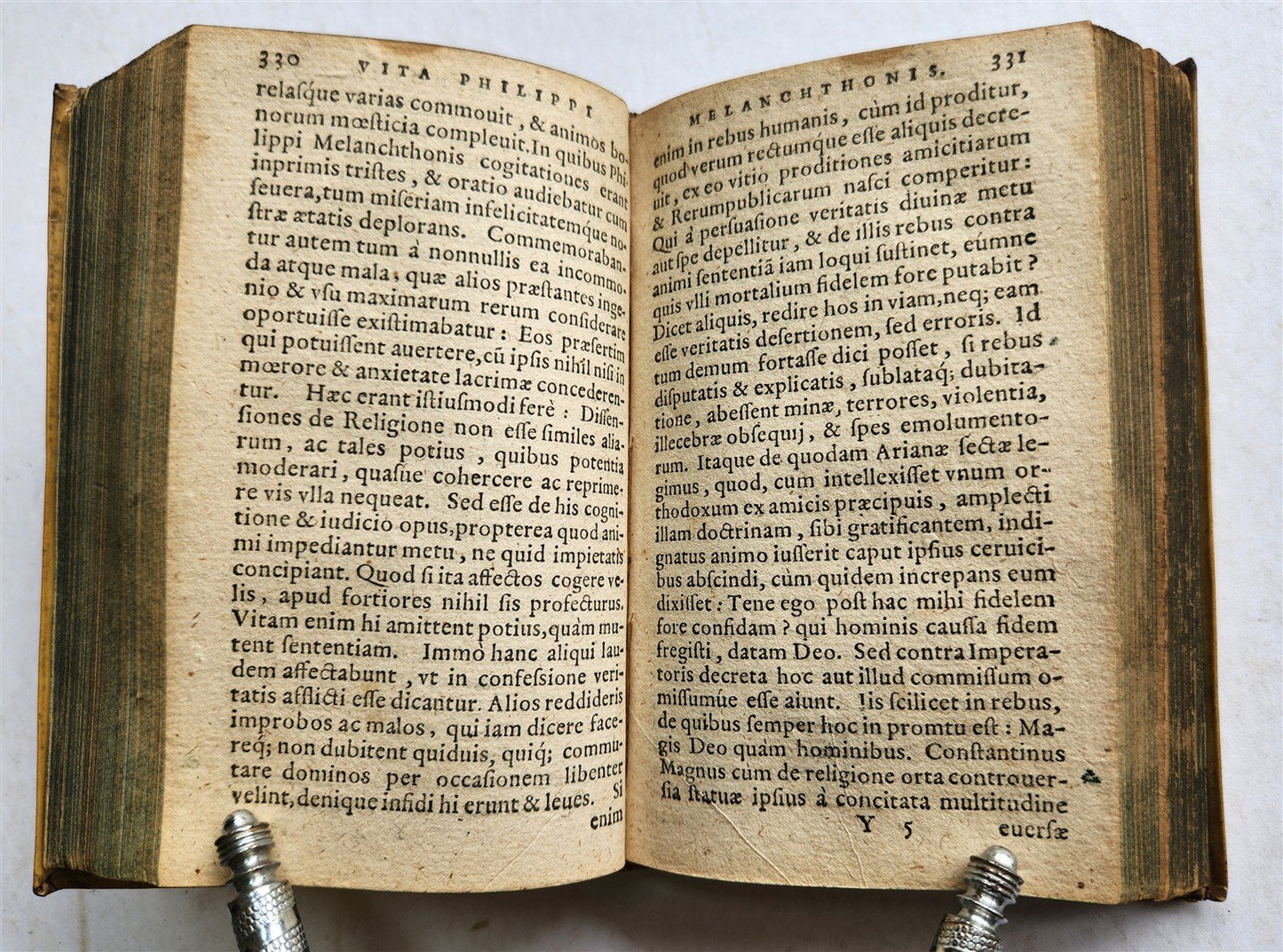 1592 PHILLIP MELANCHTHON BIOGRAPHY antique VELLUM BINDING 16th CENTURY