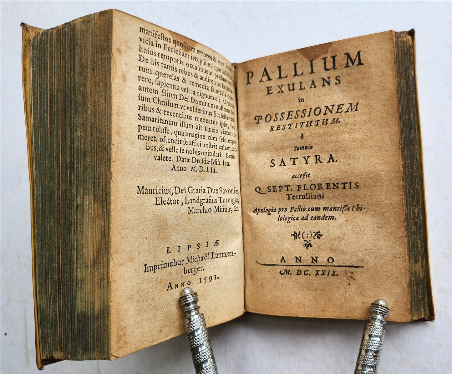 1592 PHILLIP MELANCHTHON BIOGRAPHY antique VELLUM BINDING 16th CENTURY