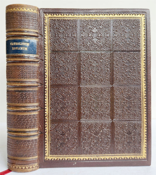 1882 Catholicum Romanum antique ILLUSTRATED PRAYER BOOK in GERMAN
