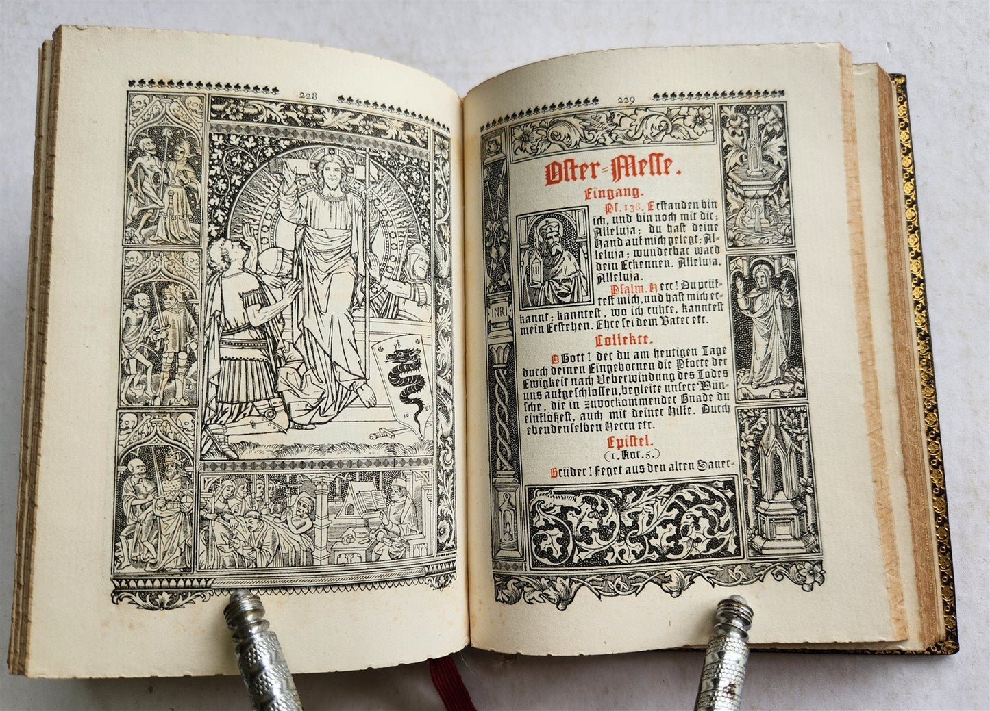 1882 Catholicum Romanum antique ILLUSTRATED PRAYER BOOK in GERMAN