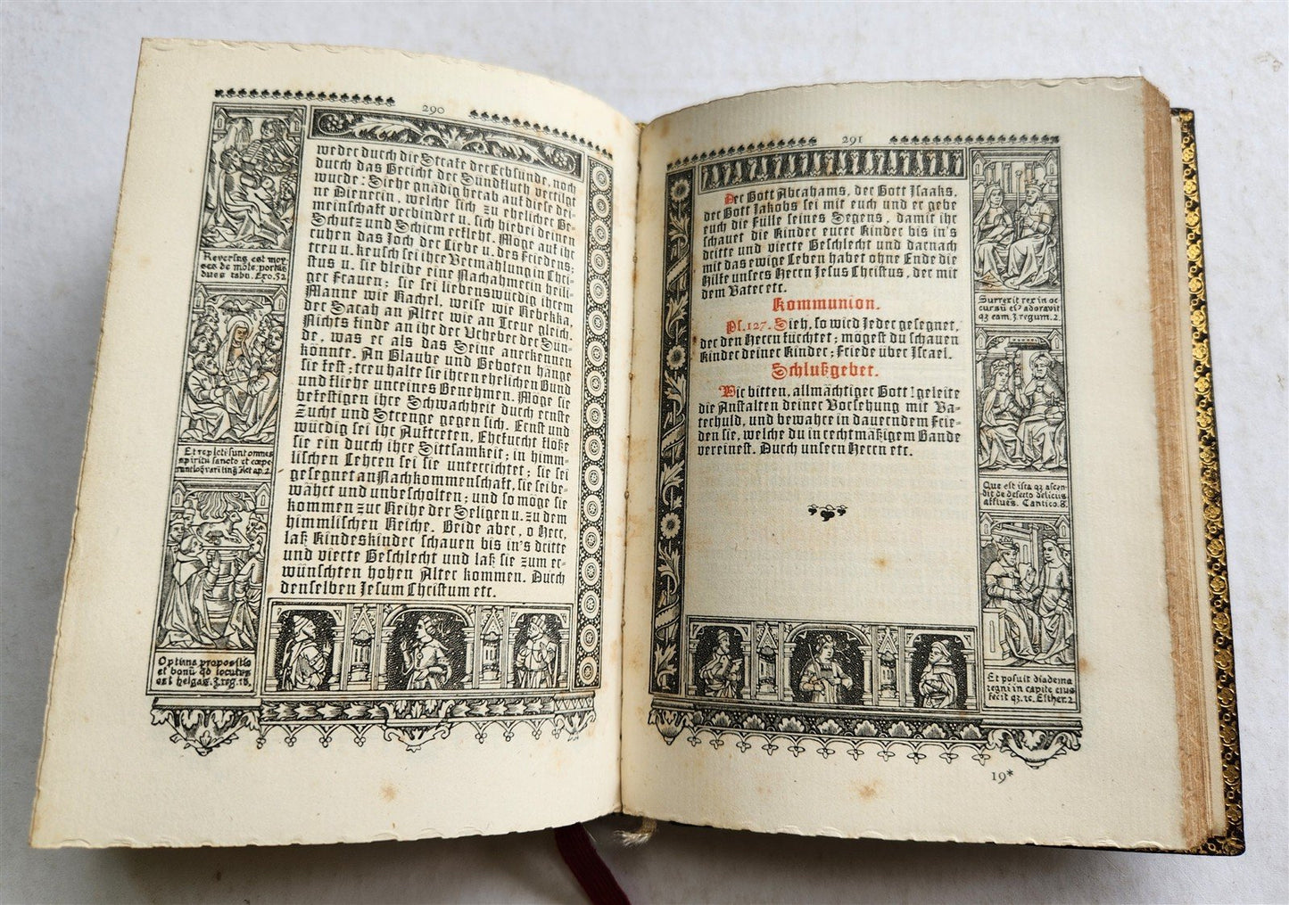 1882 Catholicum Romanum antique ILLUSTRATED PRAYER BOOK in GERMAN