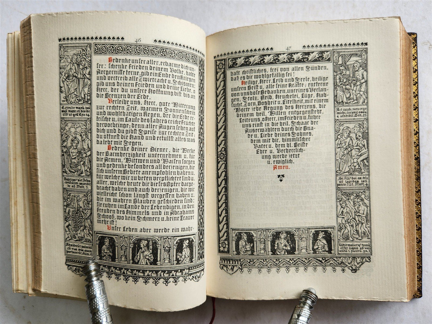 1882 Catholicum Romanum antique ILLUSTRATED PRAYER BOOK in GERMAN