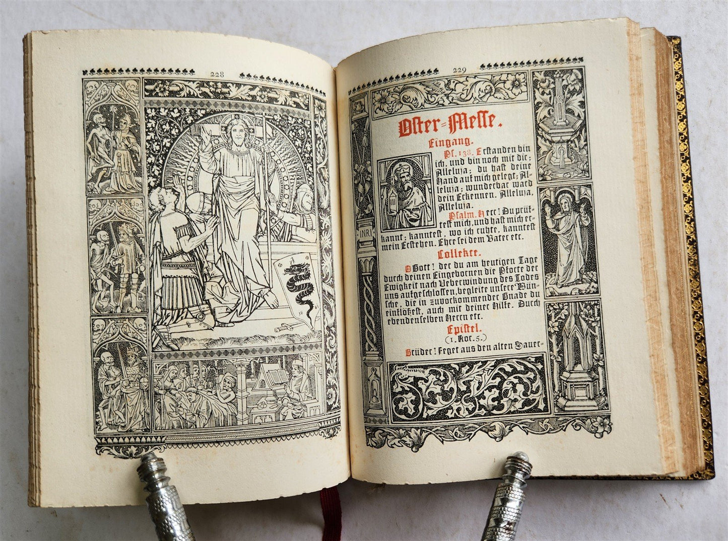 1882 Catholicum Romanum antique ILLUSTRATED PRAYER BOOK in GERMAN