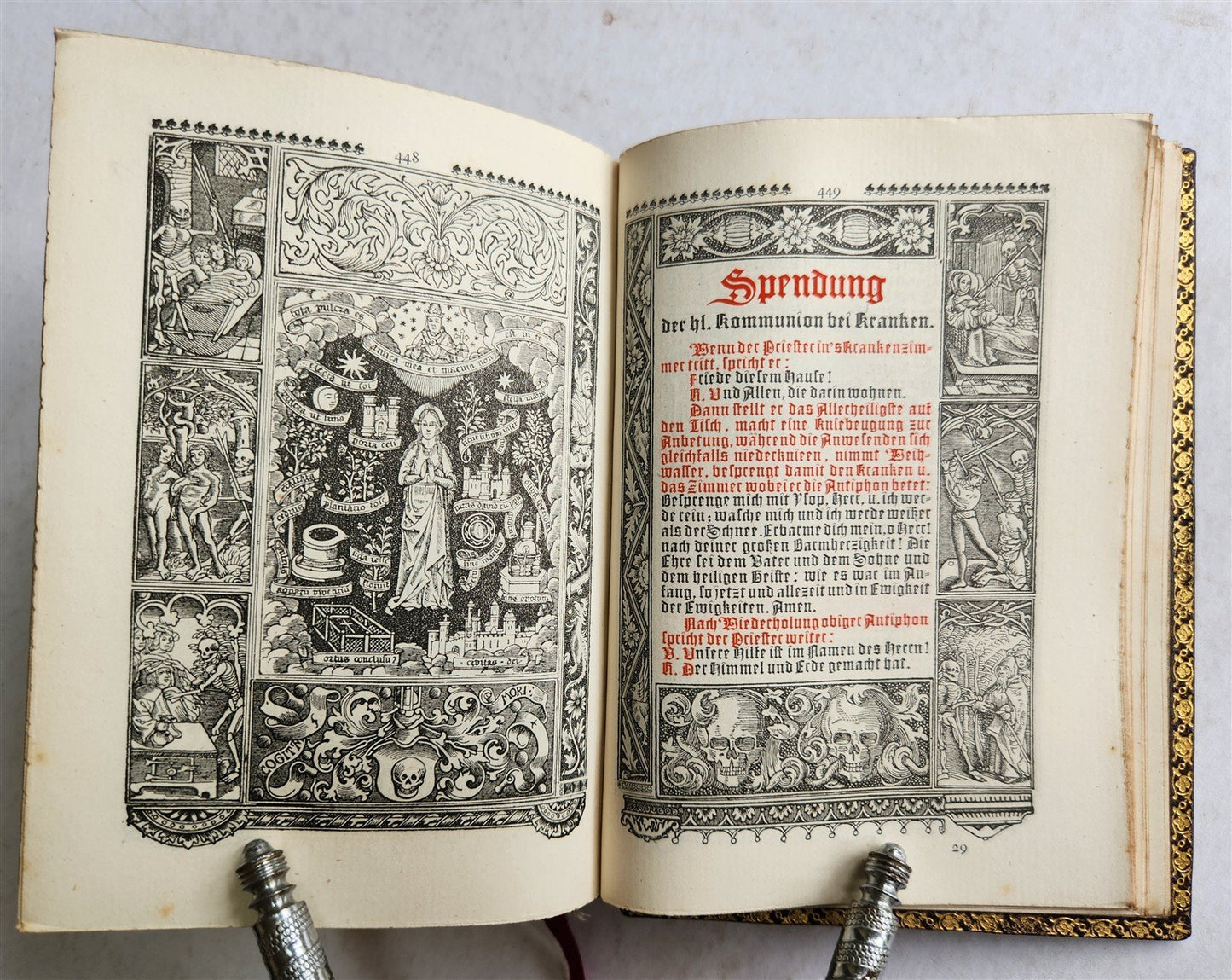 1882 Catholicum Romanum antique ILLUSTRATED PRAYER BOOK in GERMAN