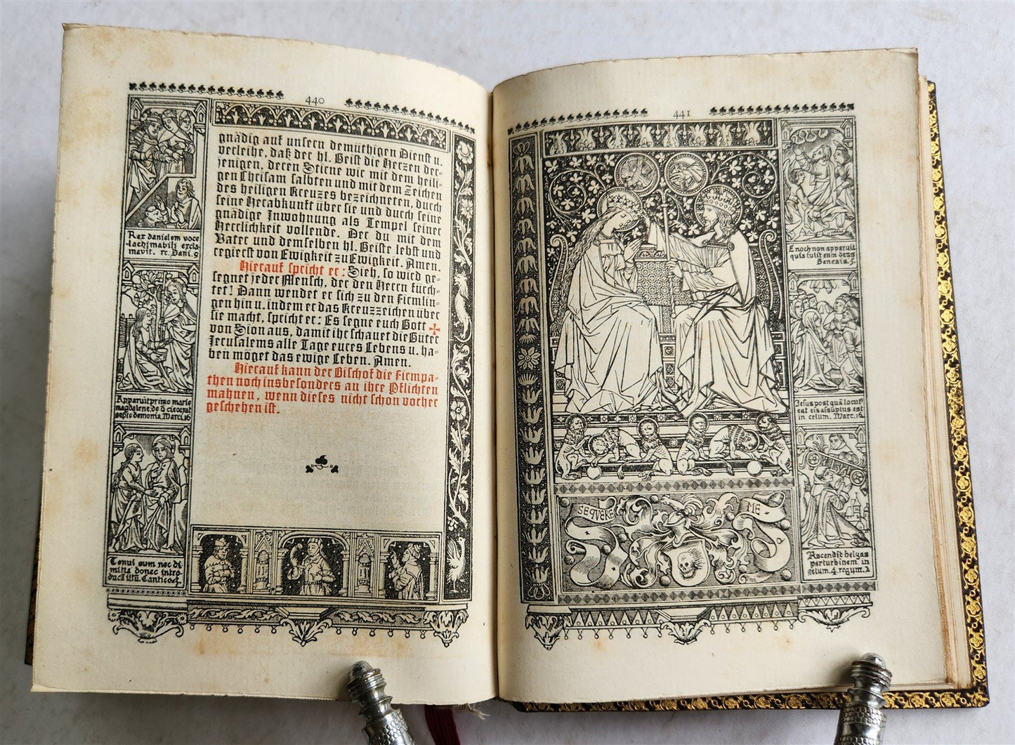 1882 Catholicum Romanum antique ILLUSTRATED PRAYER BOOK in GERMAN