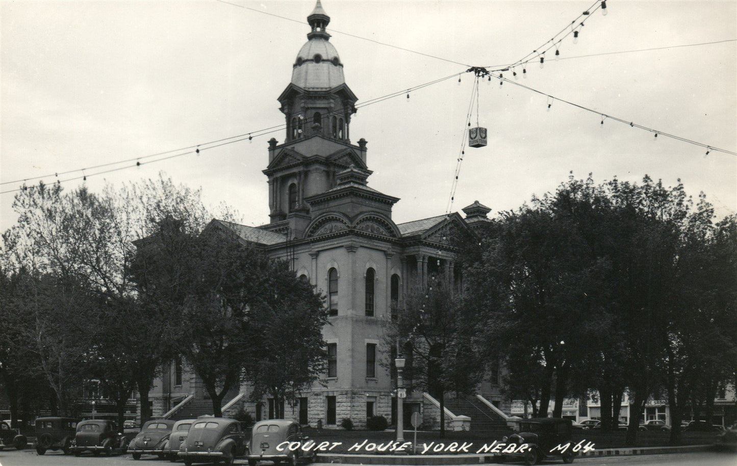 YORK NE COURT HOUSE ANTIQUE REAL PHOTO POSTCARD RPPC