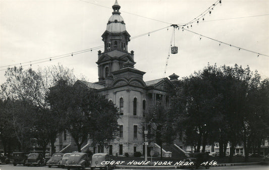 YORK NE COURT HOUSE ANTIQUE REAL PHOTO POSTCARD RPPC