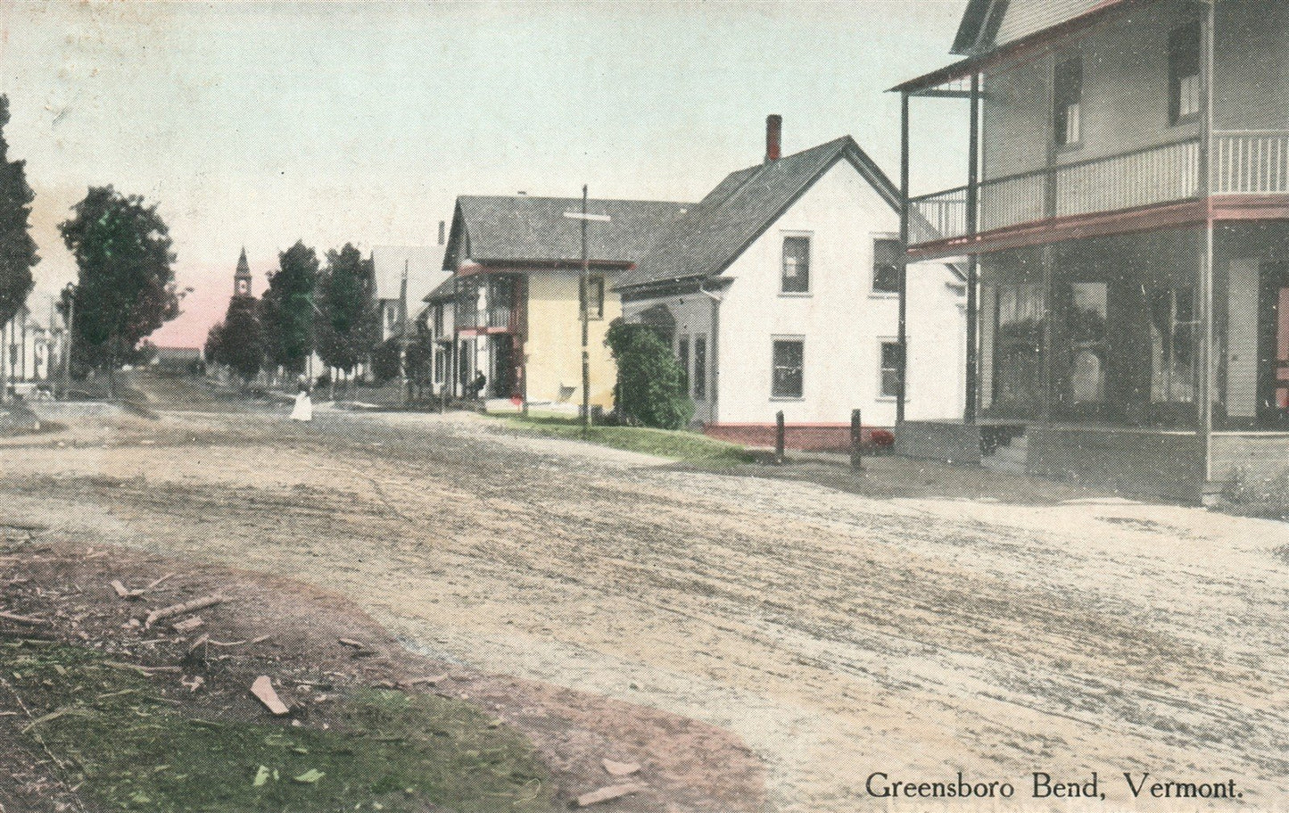 GREENSBORO BEND VT ANTIQUE POSTCARD