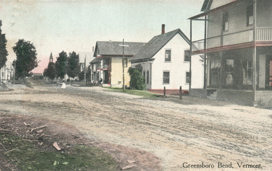 GREENSBORO BEND VT ANTIQUE POSTCARD