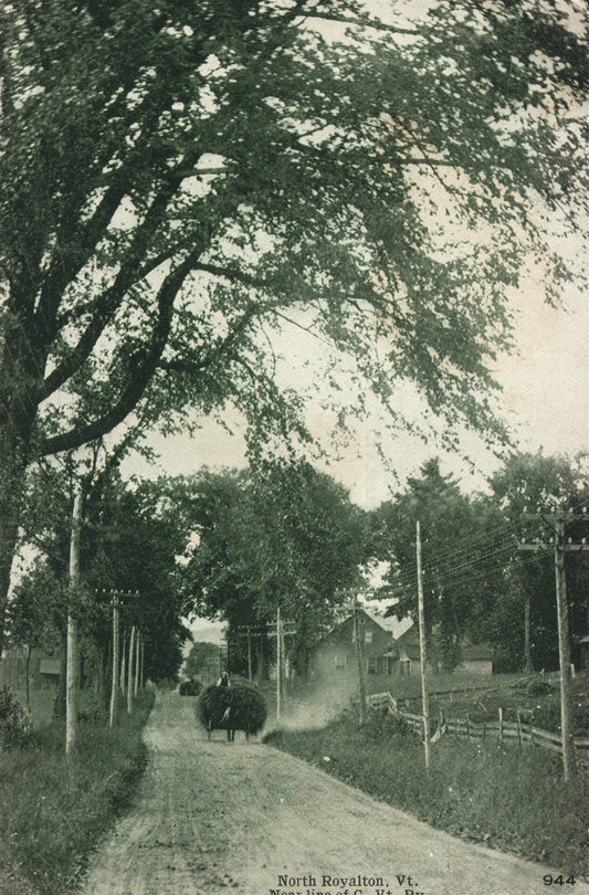 NORTH ROYALTON VT STREET SCENE ANTIQUE POSTCARD
