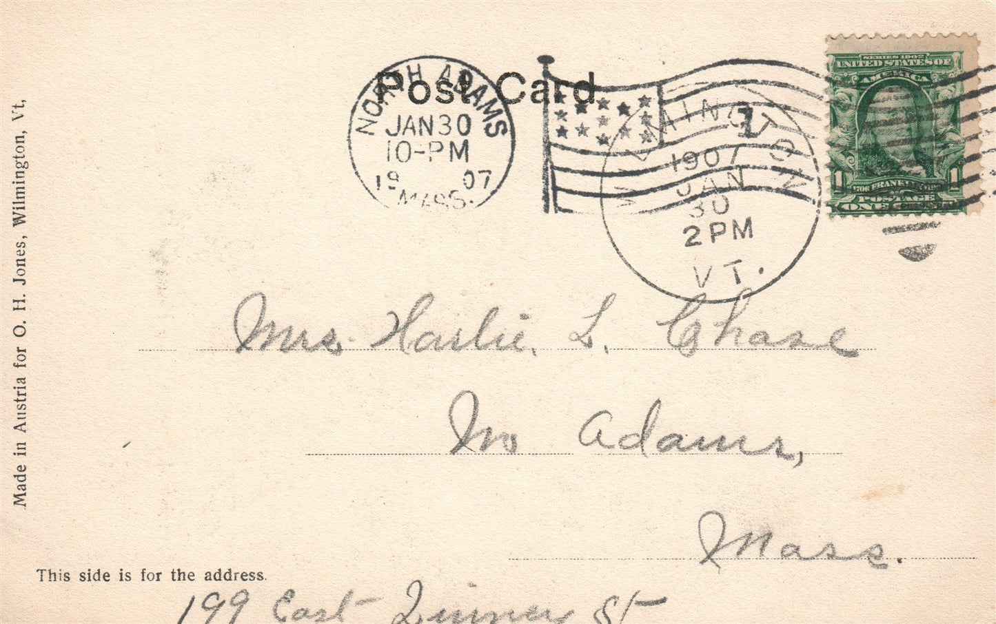 WILMINGTON VT CLUB HOUSE ANTIQUE POSTCARD