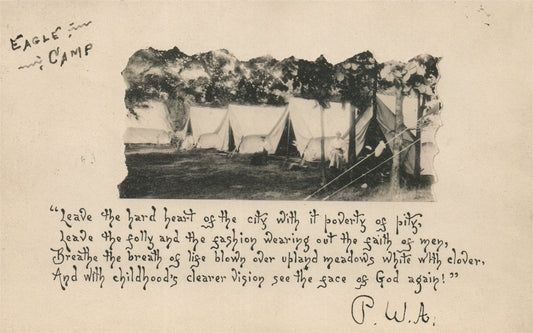 SOUTH HERO VT EAGLE CAMP ANTIQUE REAL PHOTO POSTCARD RPPC