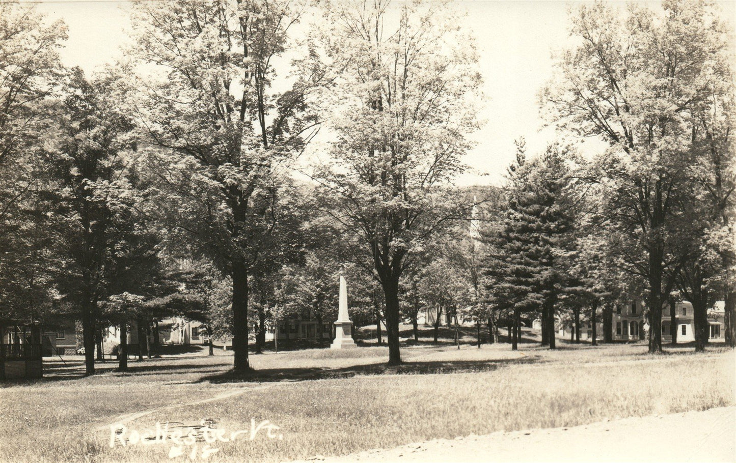 ROCHESTER VT SOLDIERS MONUMENT ANTIQUE REAL PHOTO POSTCARD RPPC