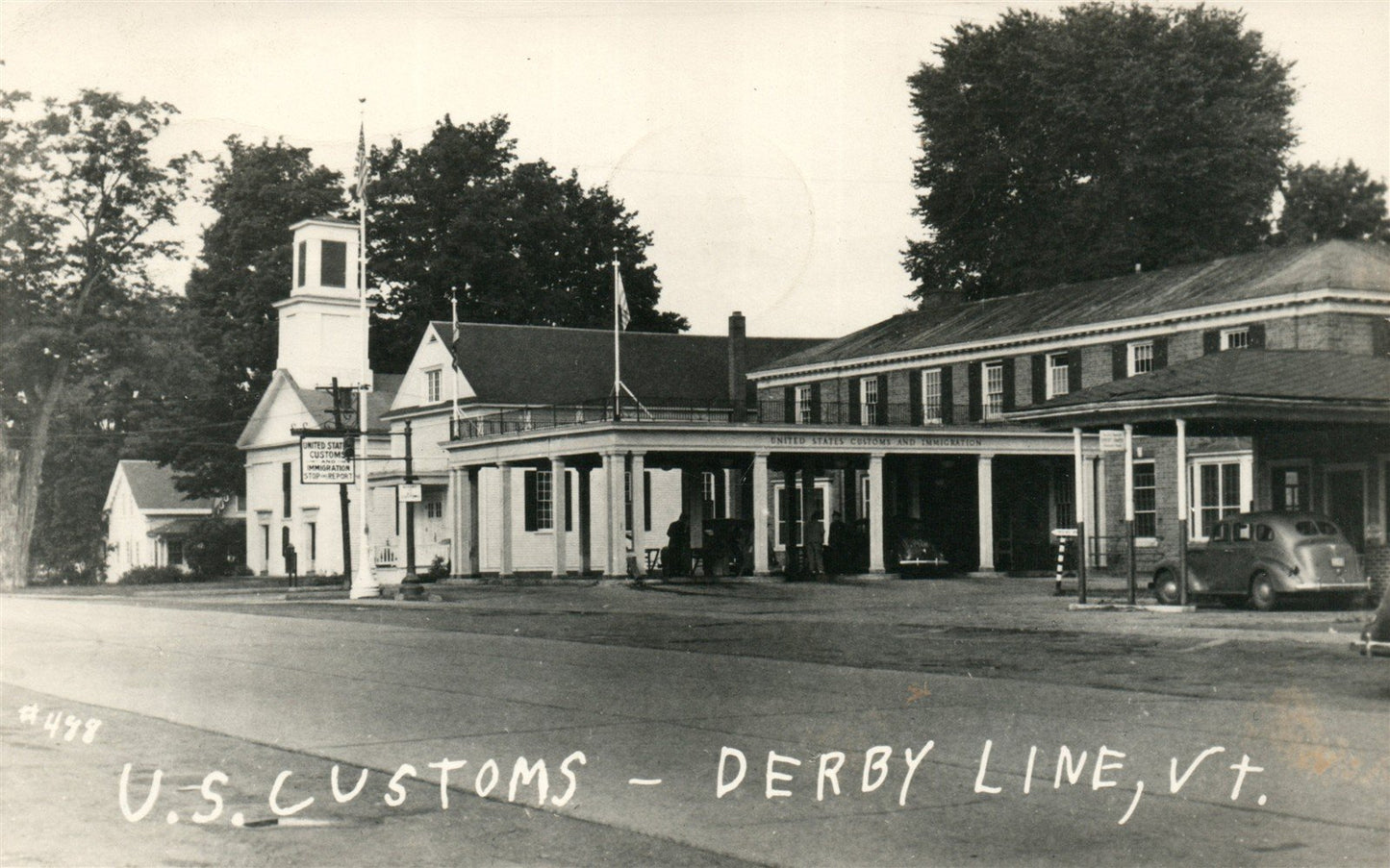 DERBY LINE VT US CUSTOMS VINTAGE REAL PHOTO POSTCARD RPPC