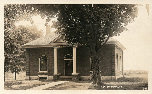 LINDENBURG VT LIBRARY ANTIQUE REAL PHOTO POSTCARD RPPC