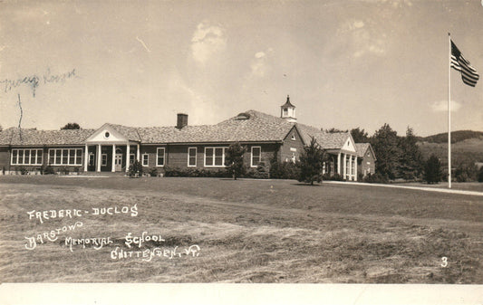 CHITTENDEN VT SCHOOL ANTIQUE REAL PHOTO POSTCARD RPPC