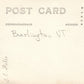 BURLINGTON VT ANTIQUE REAL PHOTO POSTCARD RPPC