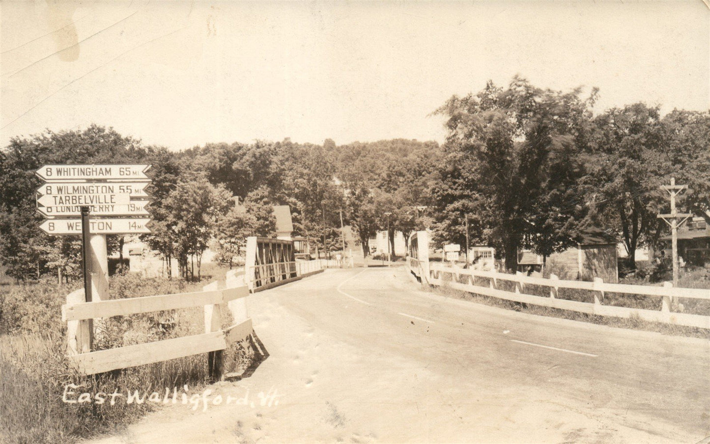 EAST WALLIGFORD VT ANTIQUE REAL PHOTO POSTCARD RPPC