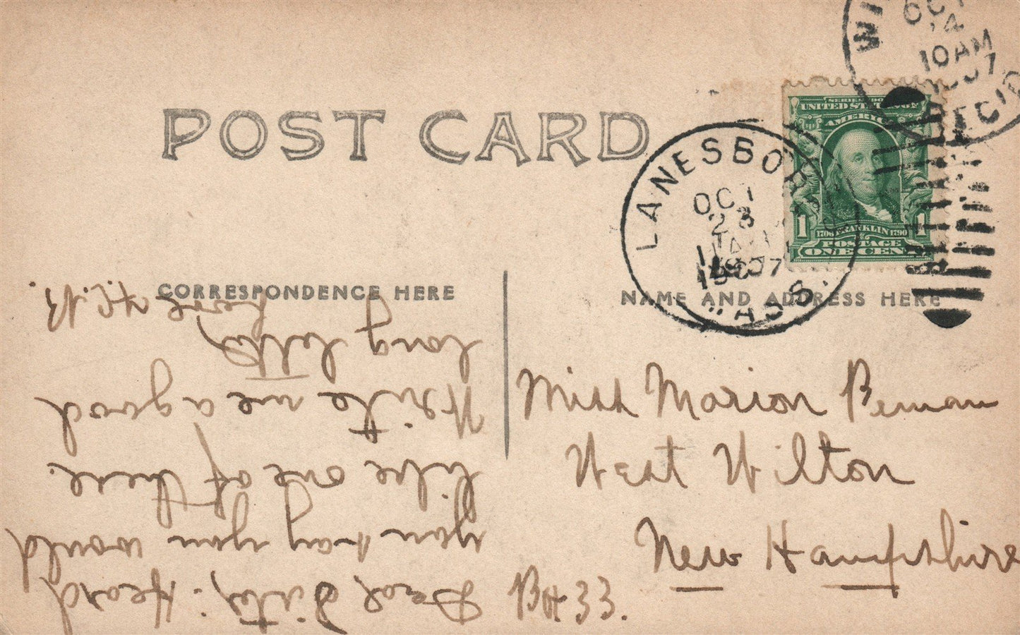 WITTINGHAM VT BAPTIST PARSONAGE ANTIQUE REAL PHOTO POSTCARD RPPC