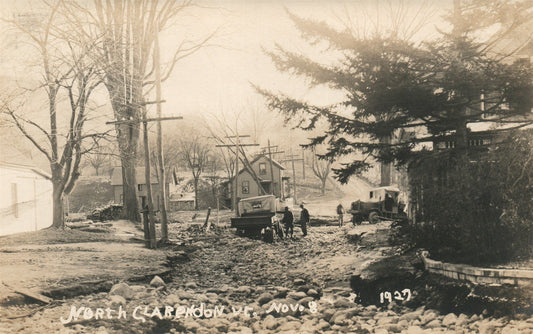 NORTH CLARENDON VT ANTIQUE REAL PHOTO POSTCARD RPPC