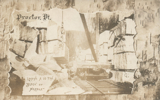 PROCTOR VT MARBLE QUARRY ANTIQUE REAL PHOTO POSTCARD RPPC