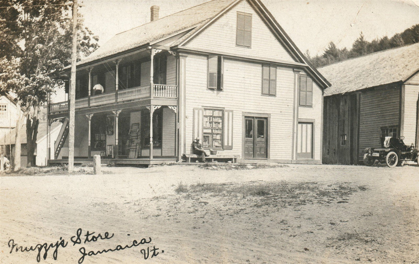 JAMAICA VT MUGGY'S STORE ANTIQUE REAL PHOTO POSTCARD RPPC