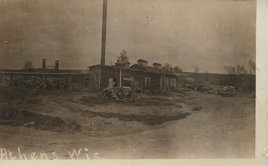 ATHENS WI ANTIQUE REAL PHOTO POSTCARD RPPC