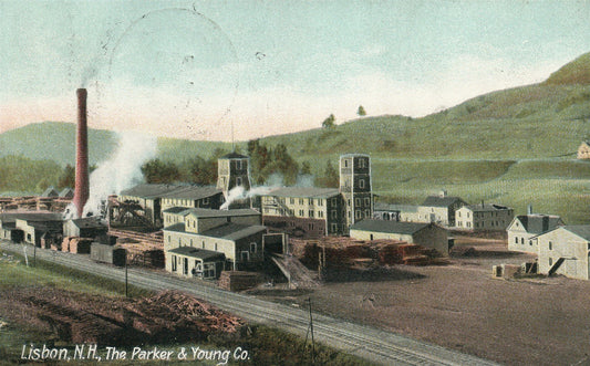 LISBON NH PARKER & YOUNG CO. ANTIQUE POSTCARD