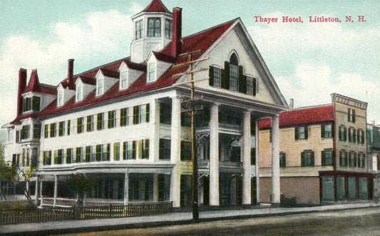 LITTLETON NH THAYER HOTEL ANTIQUE POSTCARD
