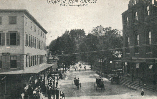 PETERBOROUGH NH GROVE STREET ANTIQUE POSTCARD
