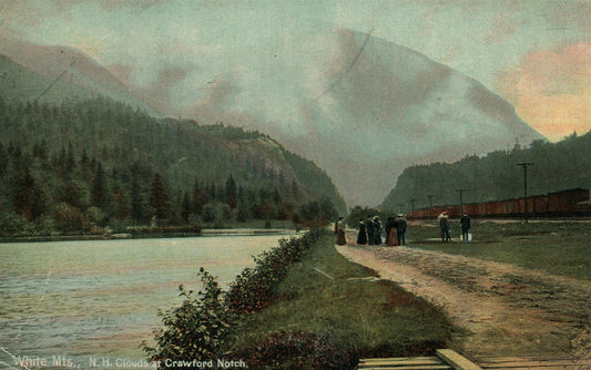 WHITE MTS NH CRAWFORD NOTCH RAILROAD ANTIQUE POSTCARD