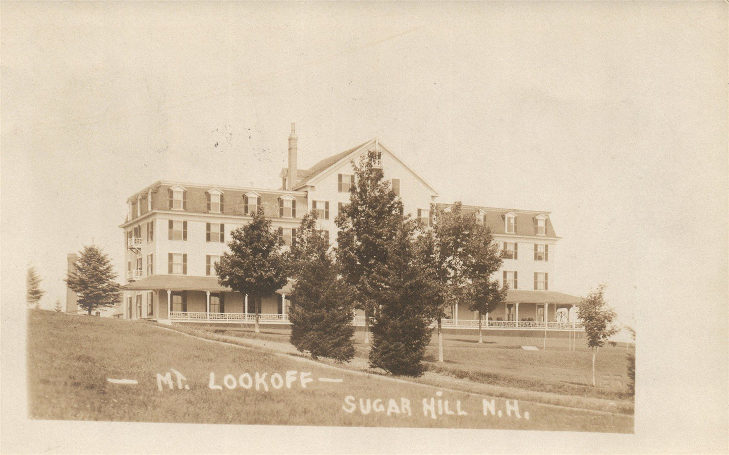 SUGAR HILL NH MT. LOOKOFF ANTIQUE REAL PHOTO POSTCARD RPPC
