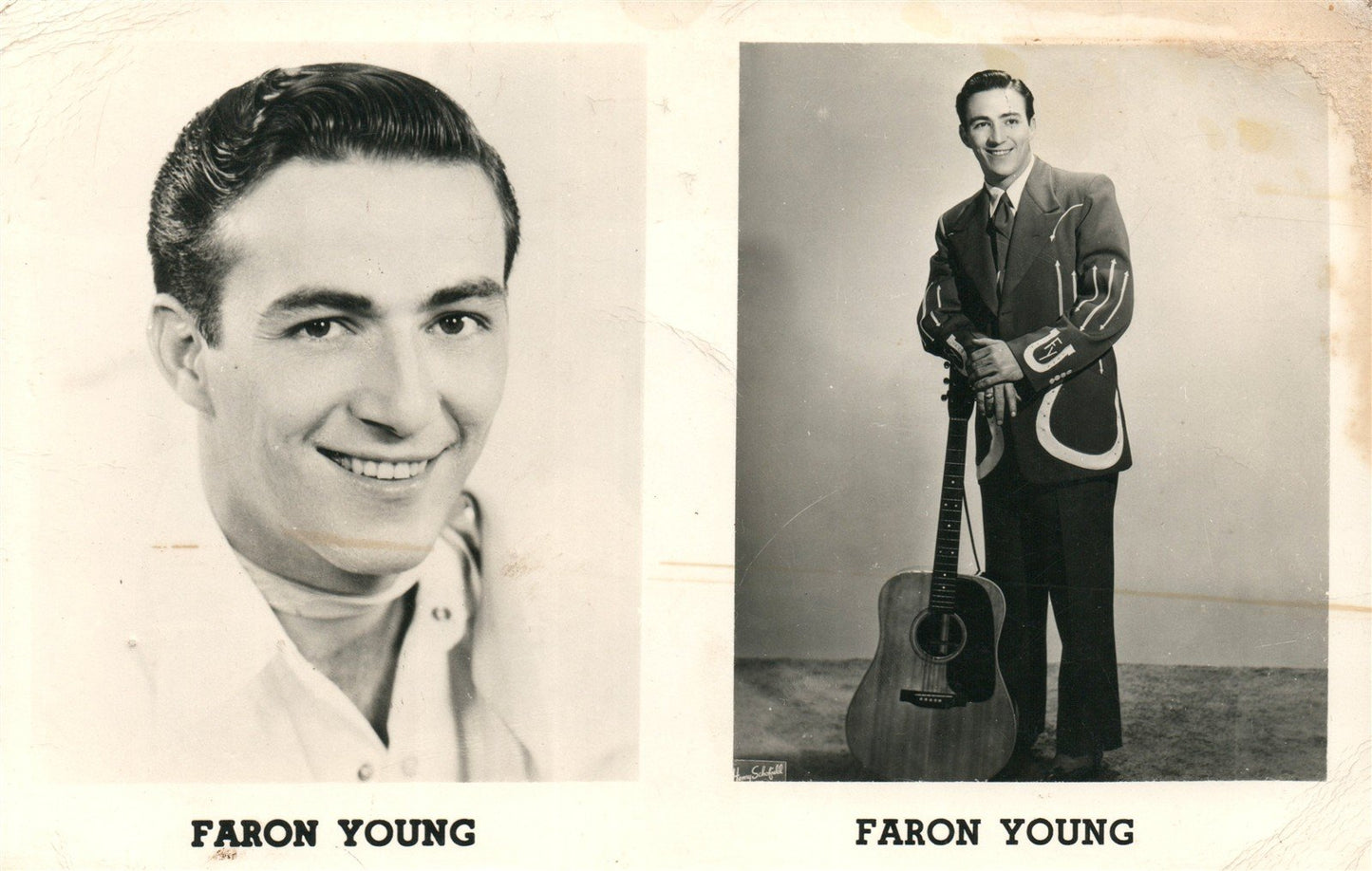 NASHVILLE TN FARON'S FAN CLUB ADVERTISING VINTAGE REAL PHOTO POSTCARD RPPC