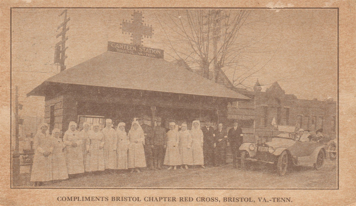 BRISTOL VA - TN RED CROSS ANTIQUE POSTCARD