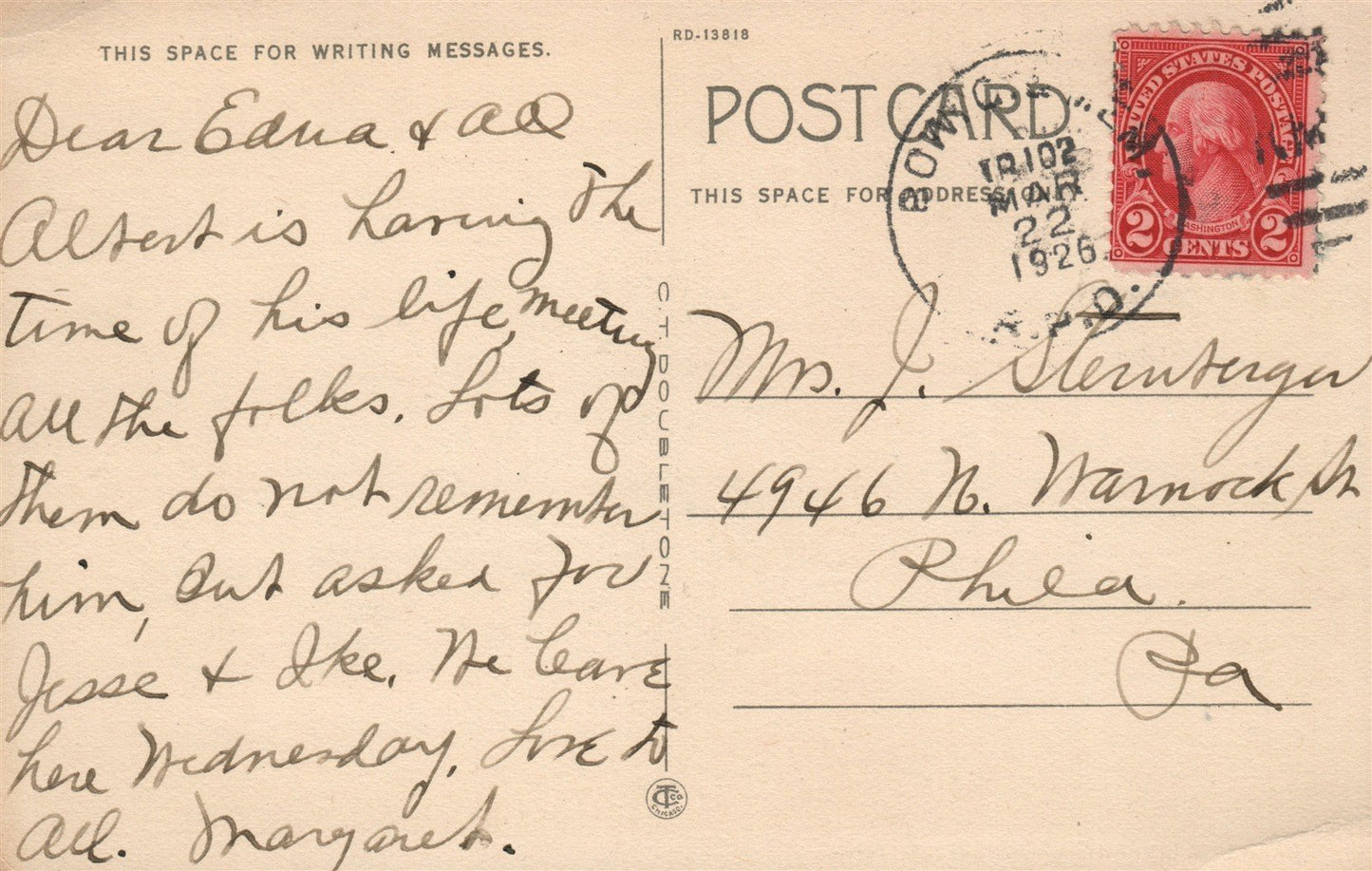 BROWNSVILLE TN LIBRARY ANTIQUE POSTCARD