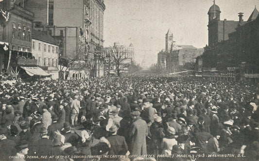 WASHINGTON DC SUFFRAGETTE'S PARADE ANTIQUE POSTCARD