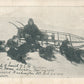 ELI SMITH US MAIL CARRIER w/ TEAM of WOLVES & DOGS ANTIQUE POSTCARD