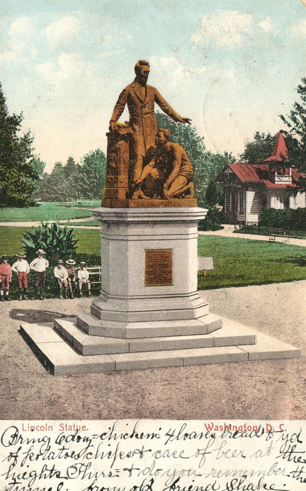 WASHINGTON DC LINCOLN STATUE ANTIQUE POSTCARD