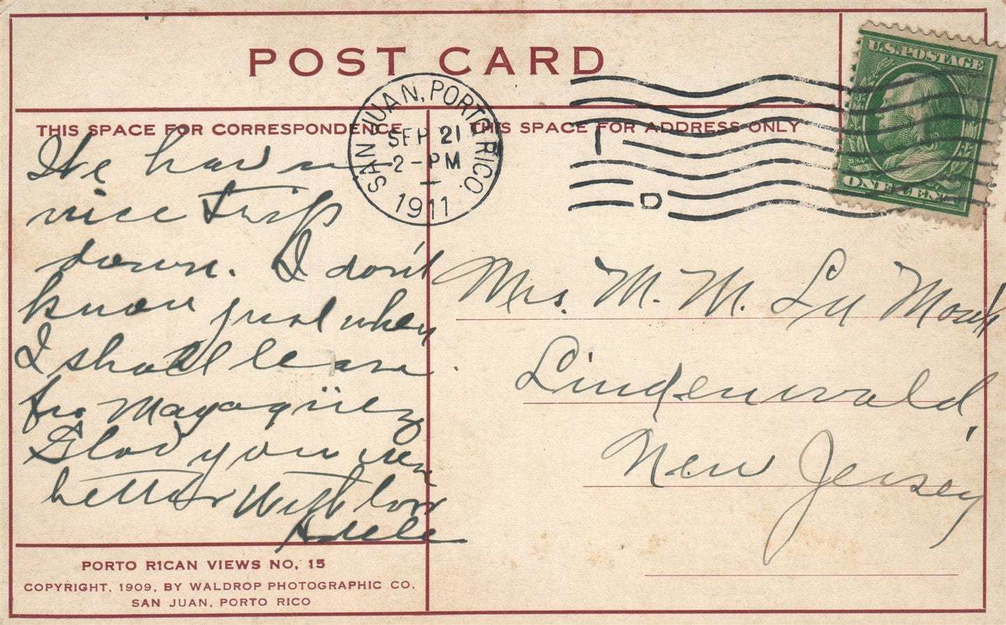 HUMACAO PR BUFFALO CARTS PORTO RICAN VIEWS ANTIQUE POSTCARD