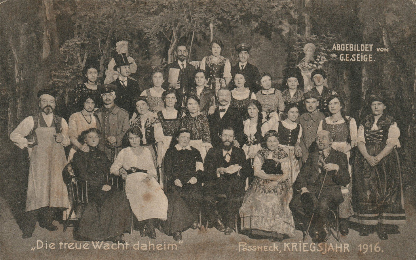 1916 GERMAN WWI ERA PASSNECK ANTIQUE POSTCARD
