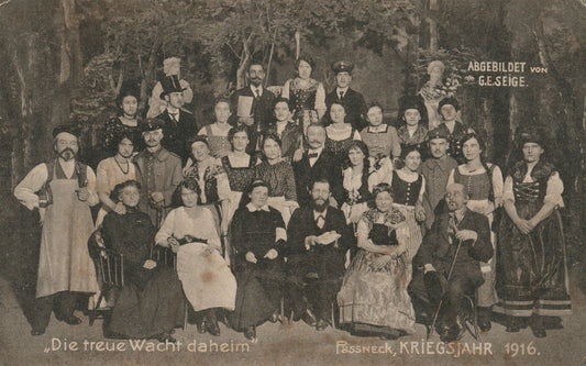 1916 GERMAN WWI ERA PASSNECK ANTIQUE POSTCARD