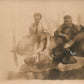 GERMAN COLLAGE w/ AIRPLANE ANTIQUE REAL PHOTO POSTCARD RPPC